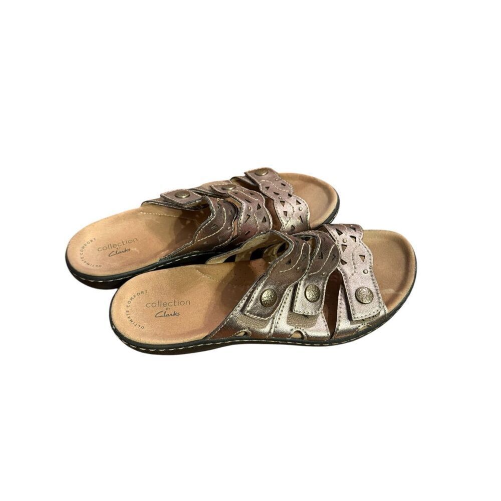 Clarks Laurianne Jade Sand Metallic Sandals‎ Sz 7